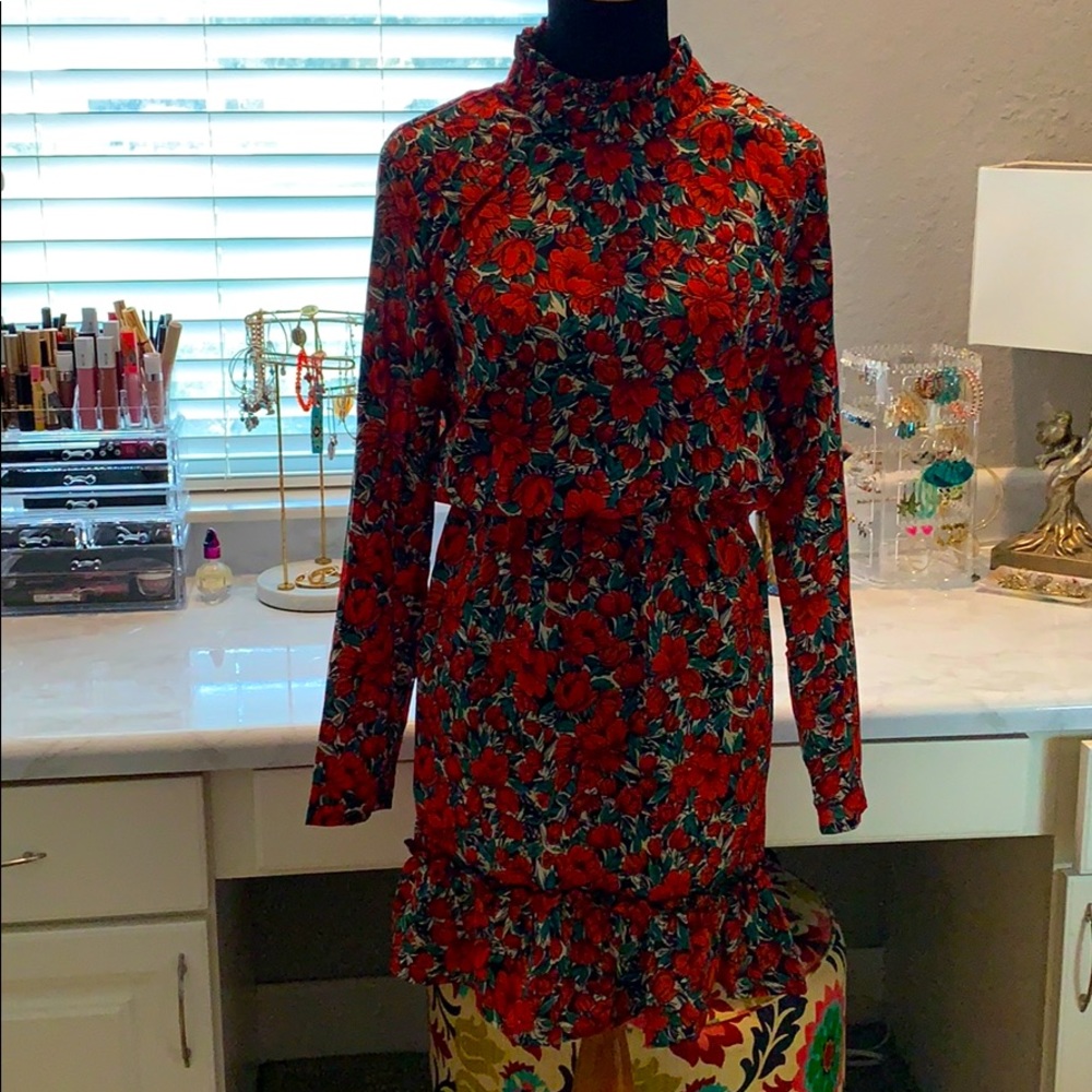 Red Floral Dress